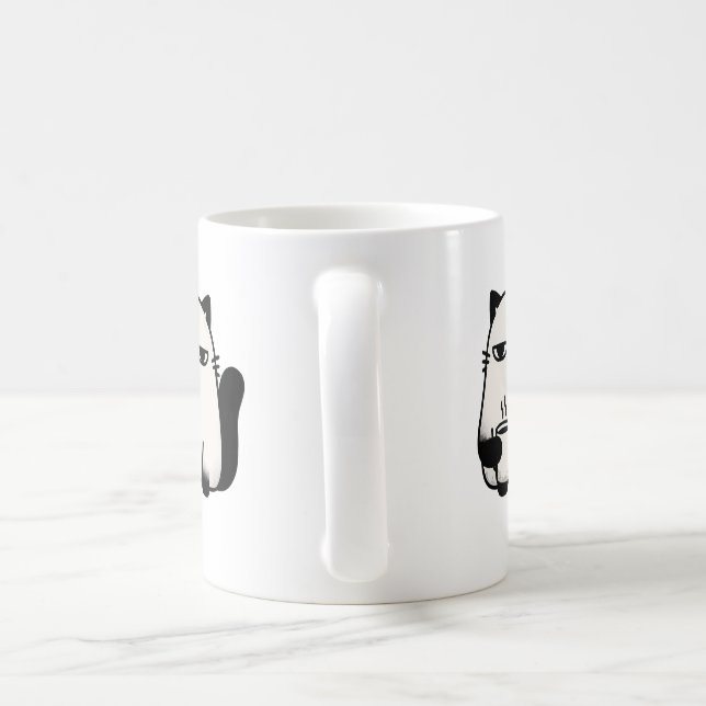 Purr-fect-morgonassistenten: Grumpy Cat Coffee Mug Kaffemugg (Handtag)