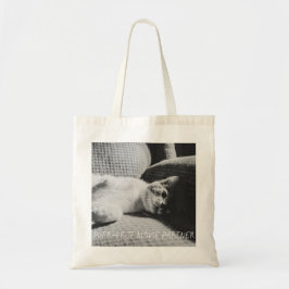 "Purr-Fect Movie Partner" Cat Tote Bag Tygkasse