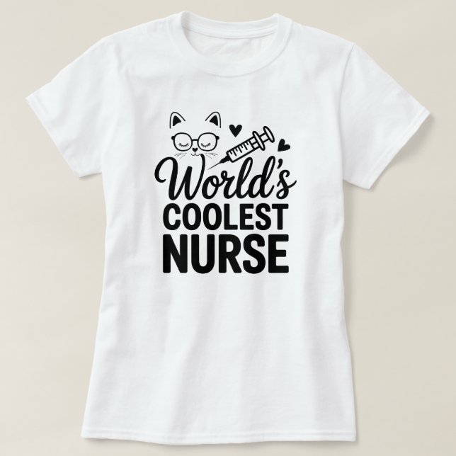 Purr-fect Nurse Tee – For Cat-Loving Healthcare He (Design framsida)