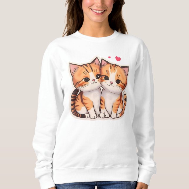 “Purr-fect Pair” “Double the Whiskers, Double the  T Shirt (Framsida)