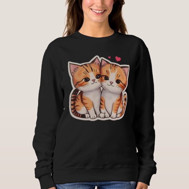 “Purr-fect Pair” “Double the Whiskers, Double the  T Shirt (Framsida)