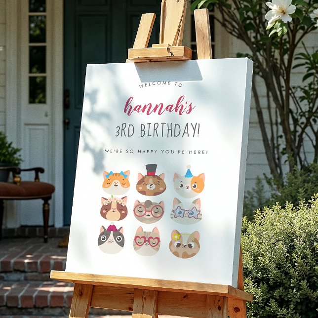 Purr-Fect Party Cat-Födelsedagsfest Poster (Skapare uppladdad)