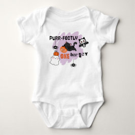 Purr-fekt födelsedag för katt Halloween 1-årsdag T Shirt