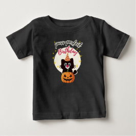 Purr-fekt födelsedag Halloween svart katt T-shirt