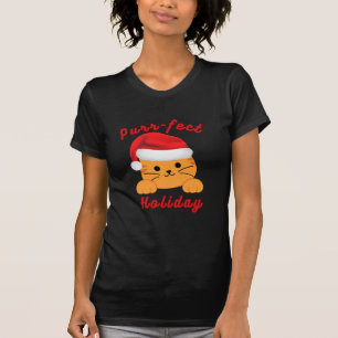 Purr-fekt jul för kattälskande kvinnor - T-shirt