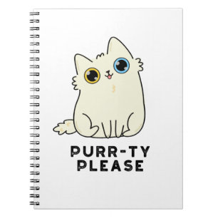 Purr-fekt Party Rolig Katt Puns Anteckningsbok