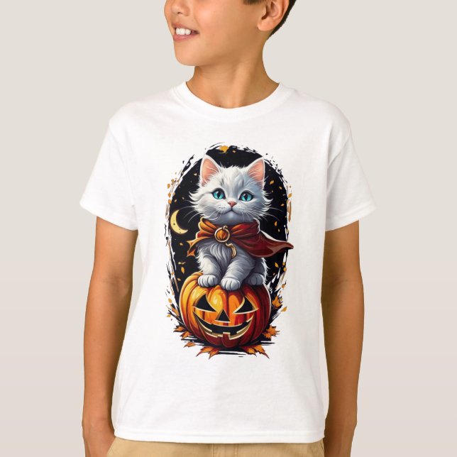 Purr-Fully Spooky T Shirt (Framsida)