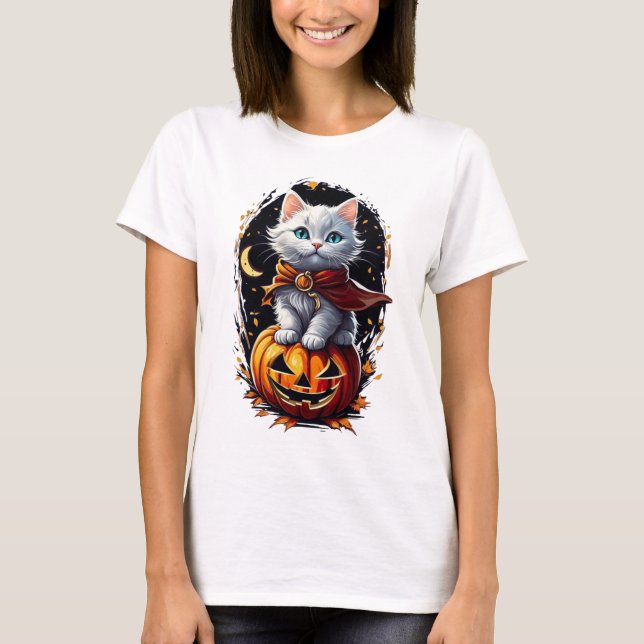 Purr-Fully Spooky T Shirt (Framsida)
