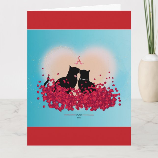 Purr Kärlek - Kiss Gift Bag Kort (Framsida)