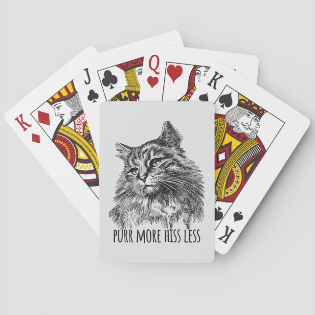 Purr More Hiss Less Pretty Kitty Casinokort (Baksidan)