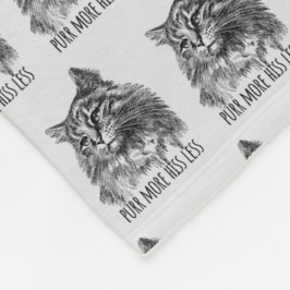 Purr More Hiss Less Pretty Kitty Fleecefilt