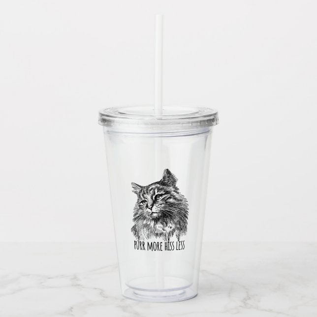 Purr More Hiss Less Pretty Kitty Take Away Mugg (Framsida)