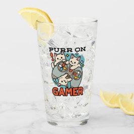 Purr On Gamer - Tute Cat-speldesign Glaskopp