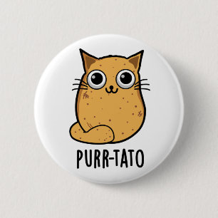 Purr-tato Funny Cat Potato Pun Knapp