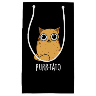 Purr-tato Funny Cat Potato Pun Mörk BG