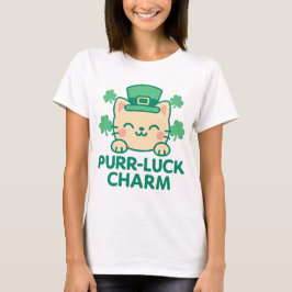 Purr-Tur Charm Cute Cat St. Patrick's Day T Shirt