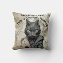 Purr Worthy Cat-loving Writer's Pillow