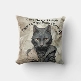 Purr Worthy Cat-loving Writer's Pillow Kudde