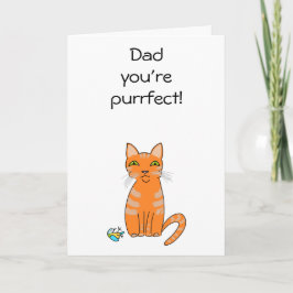 Purrafect-kort från Pappa lustig tecknad Far's Day Kort