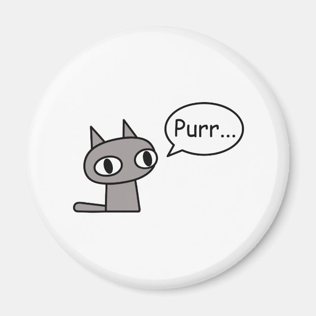 Purrande katt magnet (Framsidan)