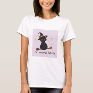 Purranoraktivitet - Cute Witch Cat Halloween T Shirt