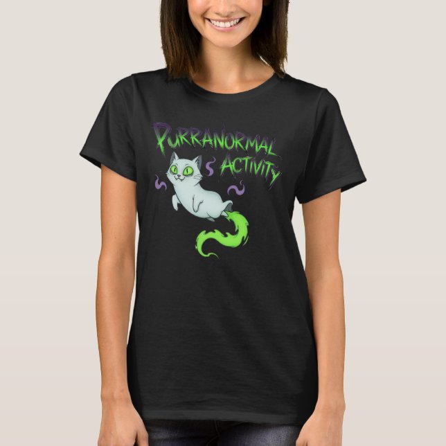 Purranoralt aktivitet Halloween Katt T Shirt (Framsida)