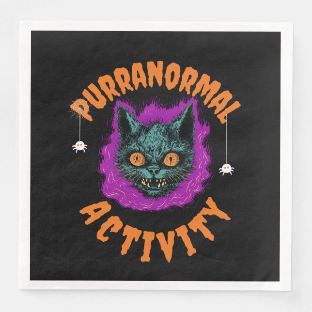 🕷️ Purranormal Napkins 🐾 Pappersservett (Framsida)