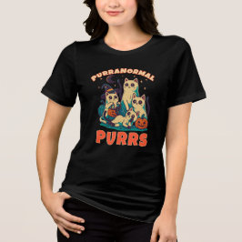 Purranormal Purrs Funny Ghost Cat Halloween Spooky T Shirt