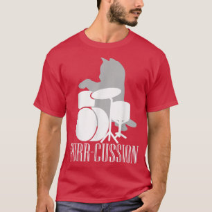 Purrcussion Funny Cat Drummer Gift T Shirt