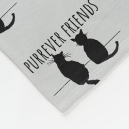 Purrever Friends Cute Cat Best Friends Fleecefilt
