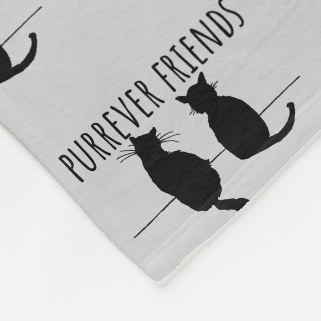 Purrever Friends Cute Cat Best Friends Fleecefilt (Hörn)