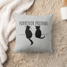 Purrever Friends Cute Cat Best Friends Kudde