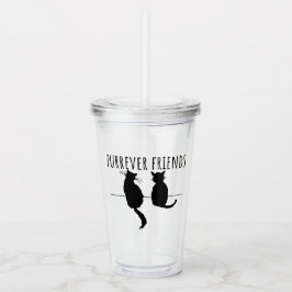 Purrever Friends Cute Cat Best Friends Take Away Mugg