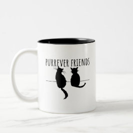 Purrever Friends Cute Cat Best Friends Två-Tonad Mugg