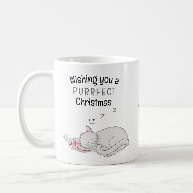 Purrfande julklapp Mugg (Vänster)