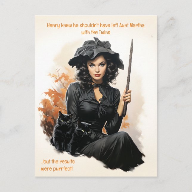 Purrfect Babyvalls budget Halloween-vykort Vykort (Framsida)