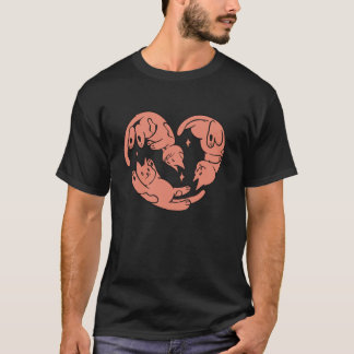 Purrfect Balance (Cute Cat Circle Illustration) T Shirt