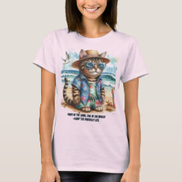 Purrfect Beach Life för Kattunge Älskare T Shirt