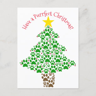Purrfect-bildobjekt för julklapp helg vykort