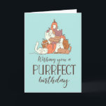 Purrfect Birthday Funny Cat Lover Birthday Kort<br><div class="desc">Jag önskar dig en perfekt födelsedag. Lustigt,  humoristiskt och ibland sarkastiskt födelsedagskort för din familj och dina vänner. Hämta det här roligten till din speciella någon. Besök vår butik om du vill ha fler födelsedagskort för coolor.</div>