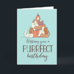 Purrfect Birthday Funny Cat Lover Birthday Kort<br><div class="desc">Jag önskar dig en perfekt födelsedag. Lustigt,  humoristiskt och ibland sarkastiskt födelsedagskort för din familj och dina vänner. Hämta det här roligten till din speciella någon. Besök vår butik om du vill ha fler födelsedagskort för coolor.</div>