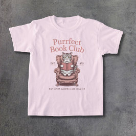 Purrfect Bok Klubb T Shirt
