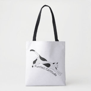 Purrfect Cattite Tote Tygkasse