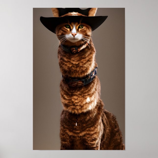 Purrfect Cowboy: Kattdjuret Frontier Äventyr Poster (Framsidan)