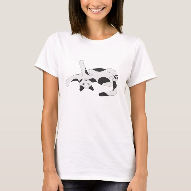 Purrfect Cuddle Series #2 med back-logotyp T Shirt (Framsida)