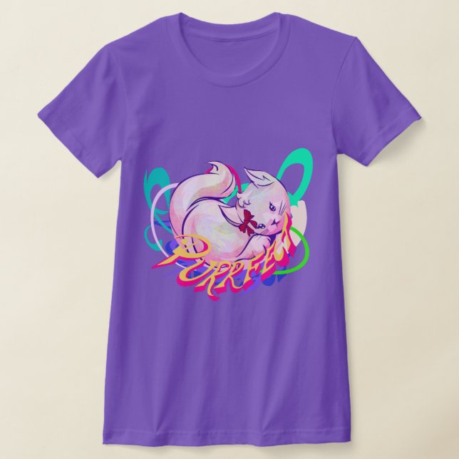 Purrfect Girl Peles Tshirt T Shirt (Laydown)