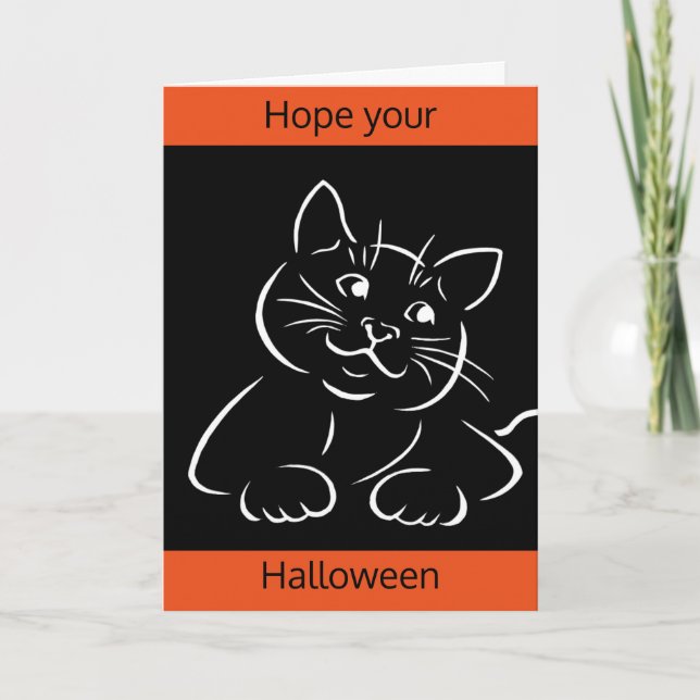 Purrfect Halloween Kort (Framsida)