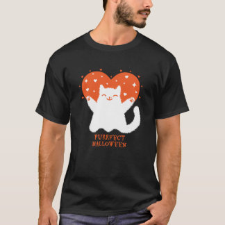 Purrfect Halloween-söt kattdesign T Shirt