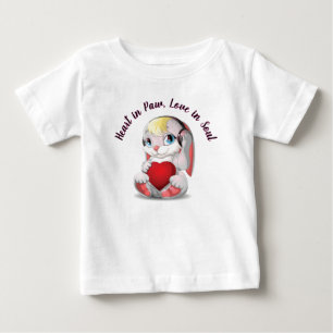 Purrfect Kärlek - Cat Holding Heart T- Shirt T