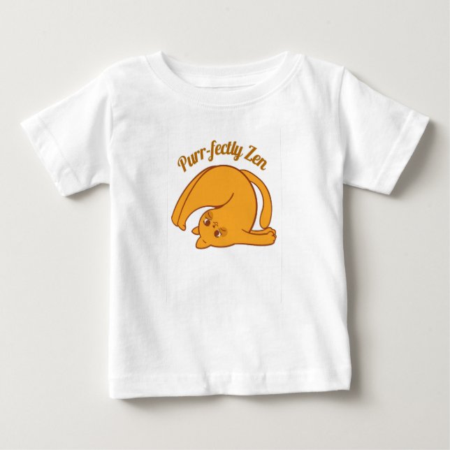 Purrfect Kattunge Yoga Cat Todler T Shirt (Framsida)
